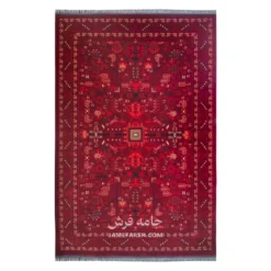 فرش مشهد سلطان آباد کد 871382 - رنگ لاکی - عکس شماره 1