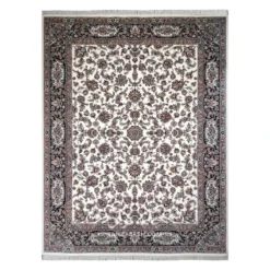 فرش مشهد افشان کد 872149 - رنگ کرم - عکس شماره 1