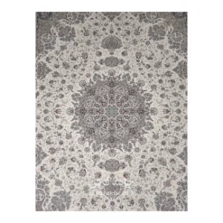 فرش توس مشهد لچک ترنج کد 1511 - رنگ کرم - عکس شماره 2