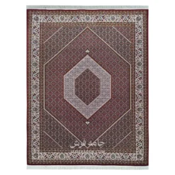 فرش مشهد ماهی بیجار کد 702380 - رنگ لاکی - عکس شماره 1