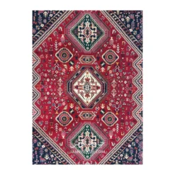 فرش بزرگمهر بلوچی کد 78149 - رنگ لاکی - عکس شماره 2