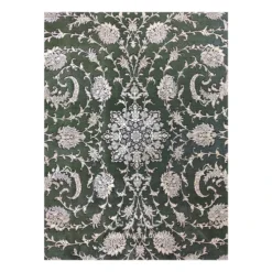 فرش مشهد افشان کد 803302 - رنگ سبز - عکس شماره 2