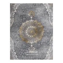 فرش مشهد لچک ترنج کد 803305 - رنگ طوسی - عکس شماره 2