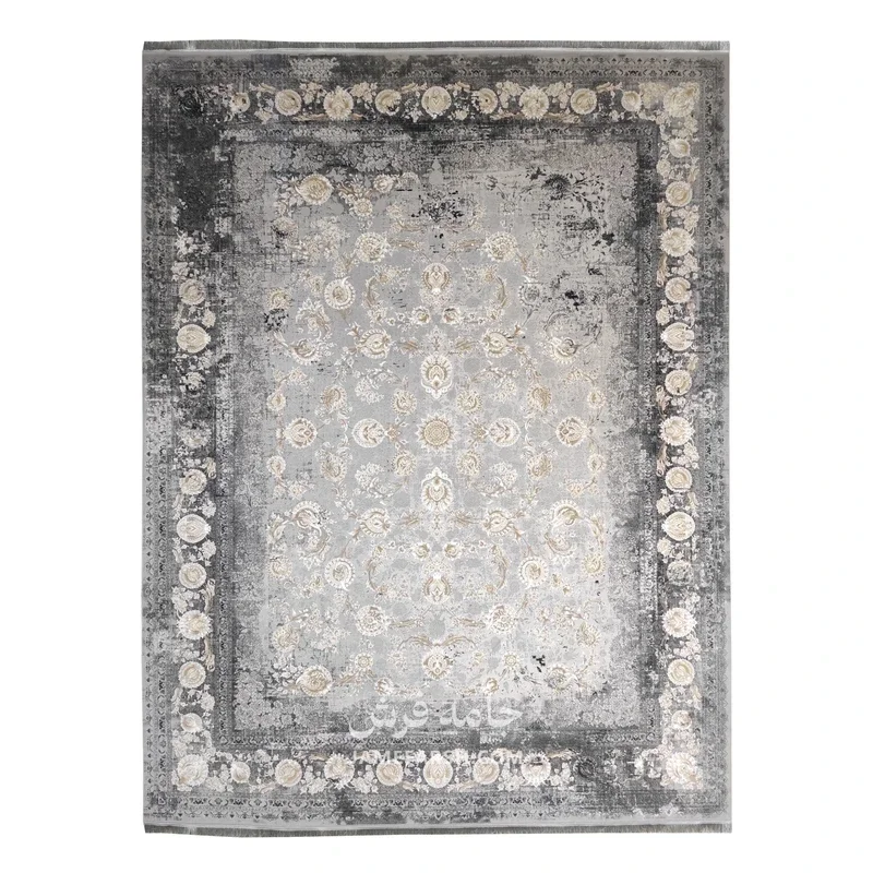 فرش مشهد افشان کد 803594 - رنگ فیلی - عکس شماره 1