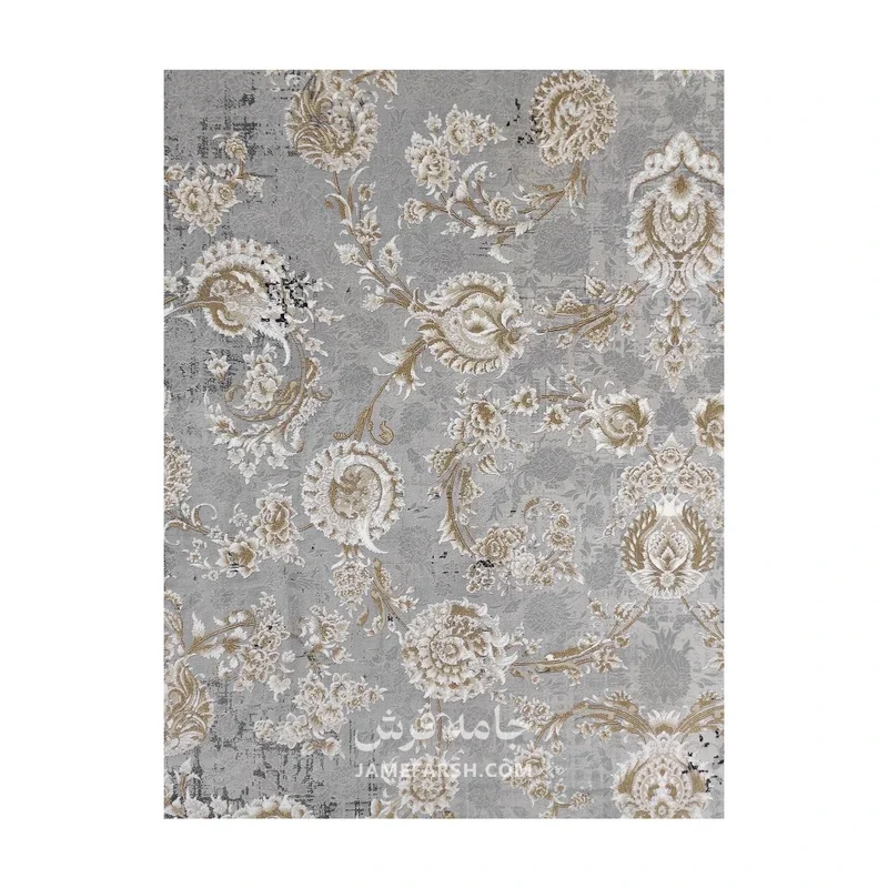 فرش مشهد افشان کد 803594 - رنگ فیلی - عکس شماره 4