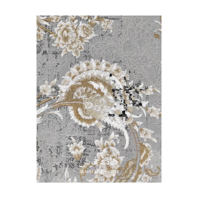 فرش مشهد افشان کد 803594 - رنگ فیلی - عکس شماره 6