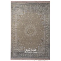 فرش مشهد لچک ترنج کد 803609 - رنگ فیلی - عکس شماره 1