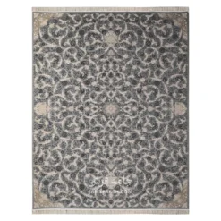 فرش مشهد افشان کد 806019 - رنگ طوسی - عکس شماره 1