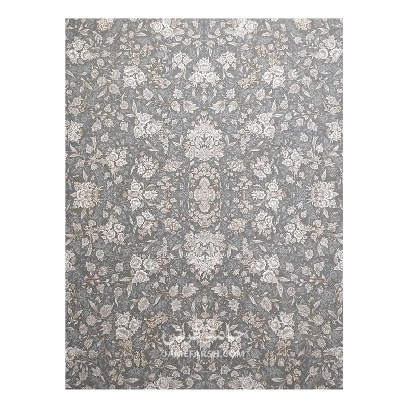 فرش مشهد افشان کد 806021 - رنگ طوسی - عکس شماره 2