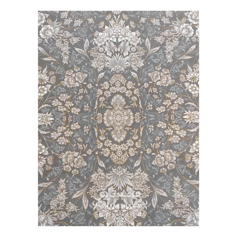 فرش مشهد افشان کد 806021 - رنگ طوسی - عکس شماره 3