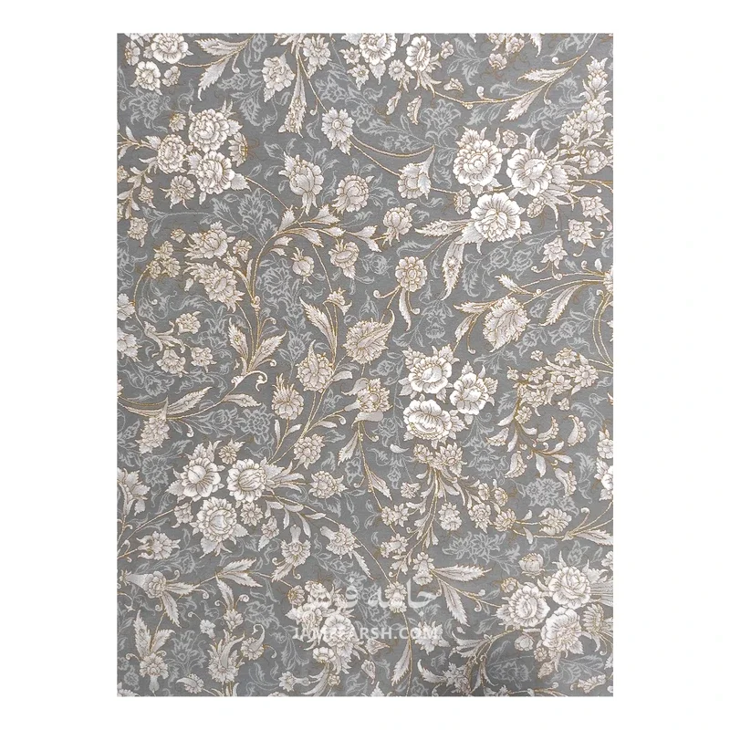 فرش مشهد افشان کد 806021 - رنگ طوسی - عکس شماره 4