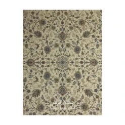 فرش مشهد افشان کد 813037 - رنگ کرم - عکس شماره 2