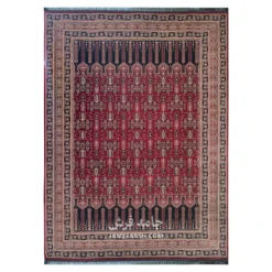 فرش مشهد بلوچی کد 871345 - رنگ لاکی - عکس شماره 1