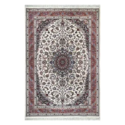 فرش توس مشهد لچک ترنج کد بهشت - رنگ کرم - عکس شماره 1